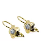  Zirkonium 14k žluté zlato Vintage vec028y